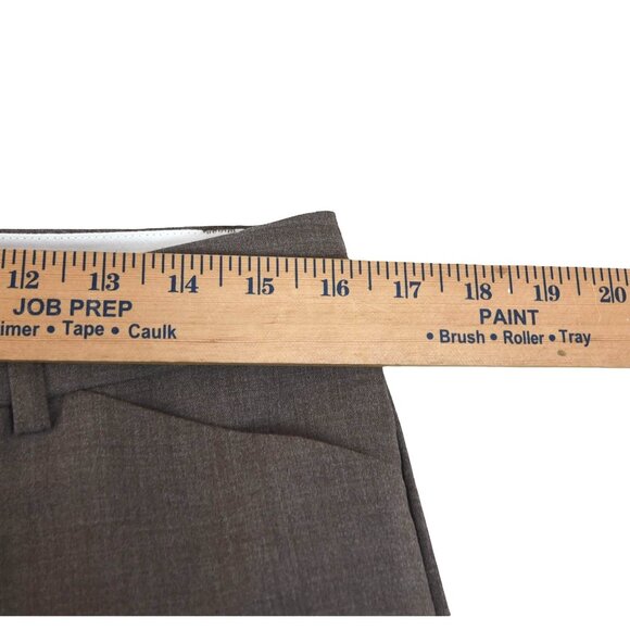 Express Editor Low Rise Pants 8S Brown 2008 Flare Slacks Y2K Normcore Workwear - Picture 6 of 9